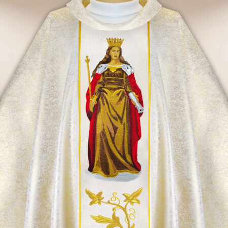 Casula bordada Santa Jadwiga Rainha