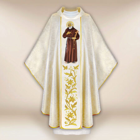 Casula bordada São Padre Pio