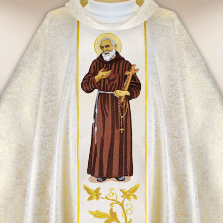 Casula bordada São Padre Pio