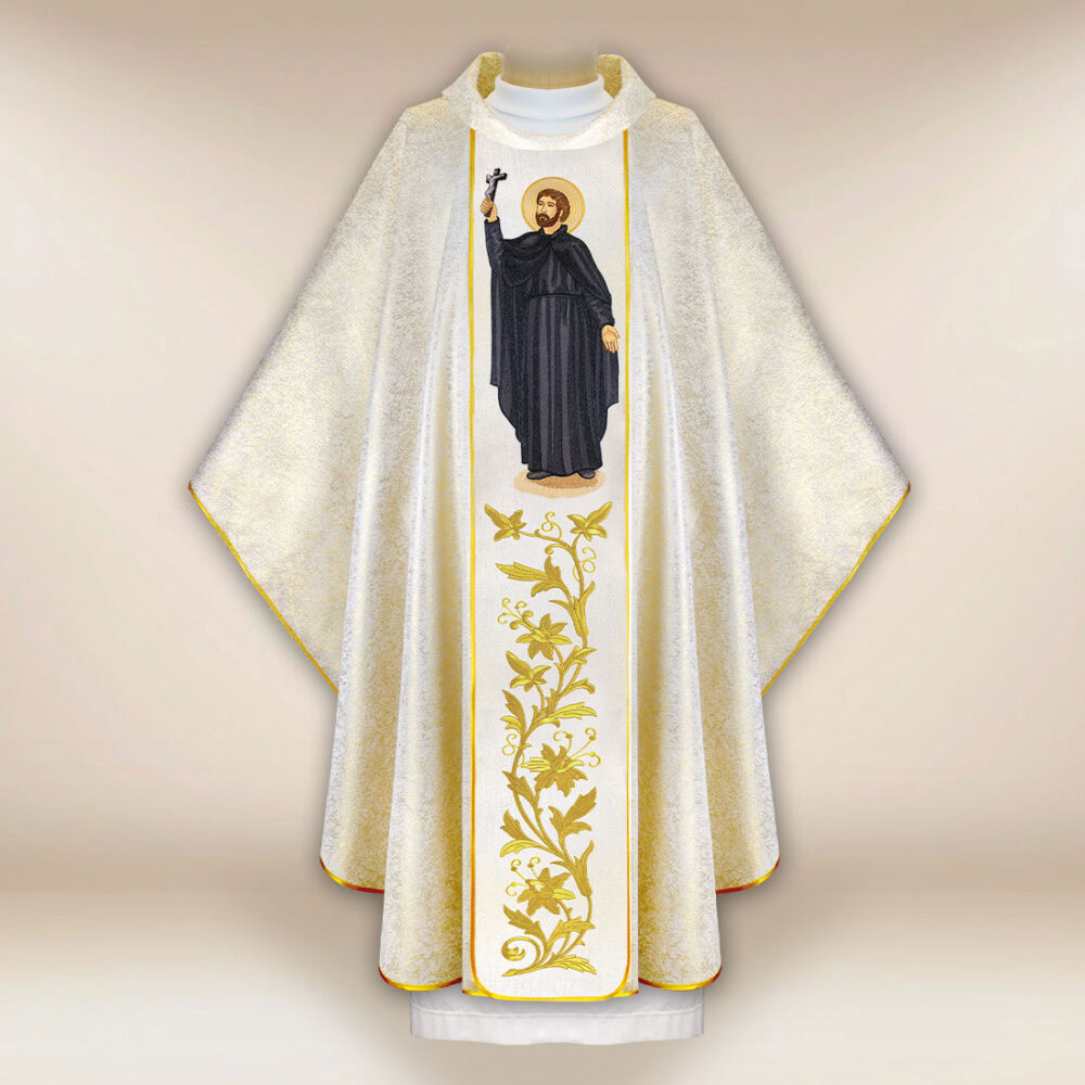 Casula bordada São Francisco Xavier