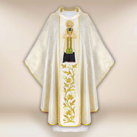 Casula bordada São João Maria Vianney