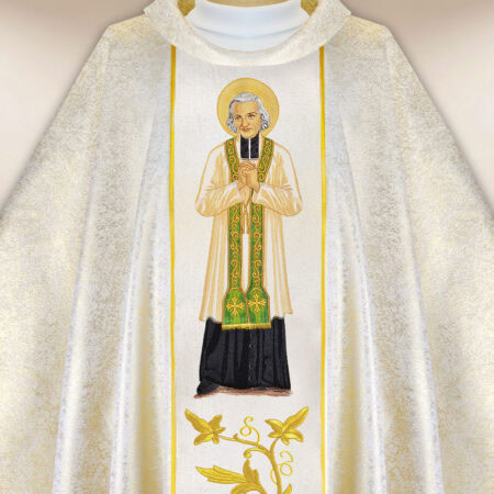 Casula bordada São João Maria Vianney