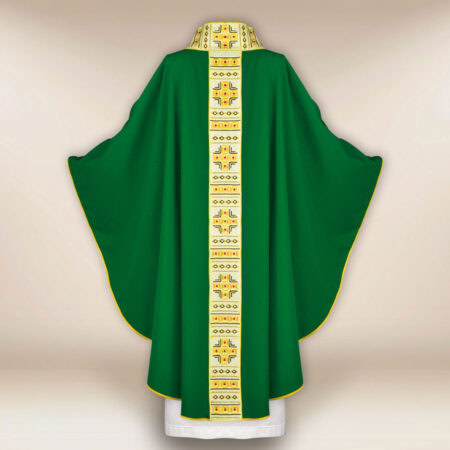 Casula bordada verde