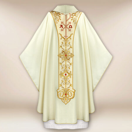 Casula litúrgica com Cristo Rei