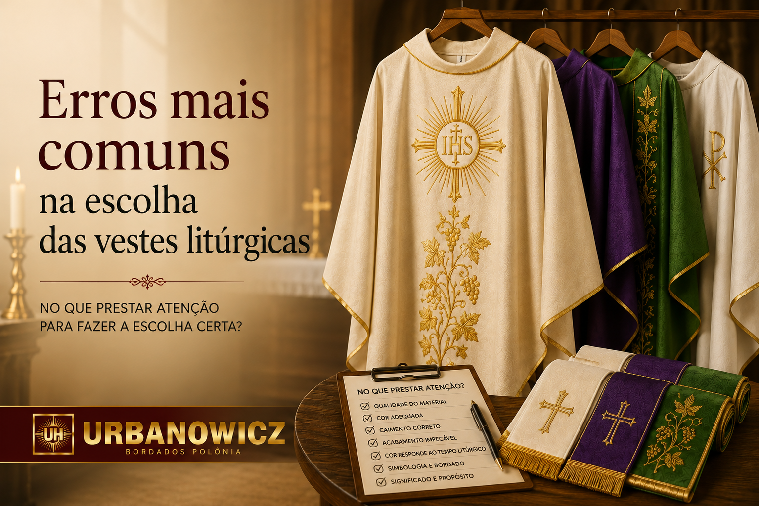 Os erros mais comuns na escolha das vestes litúrgicas