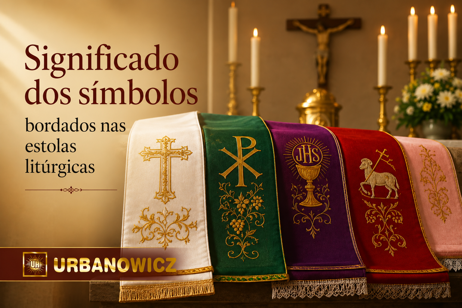 O significado dos símbolos bordados nas vestes litúrgicas