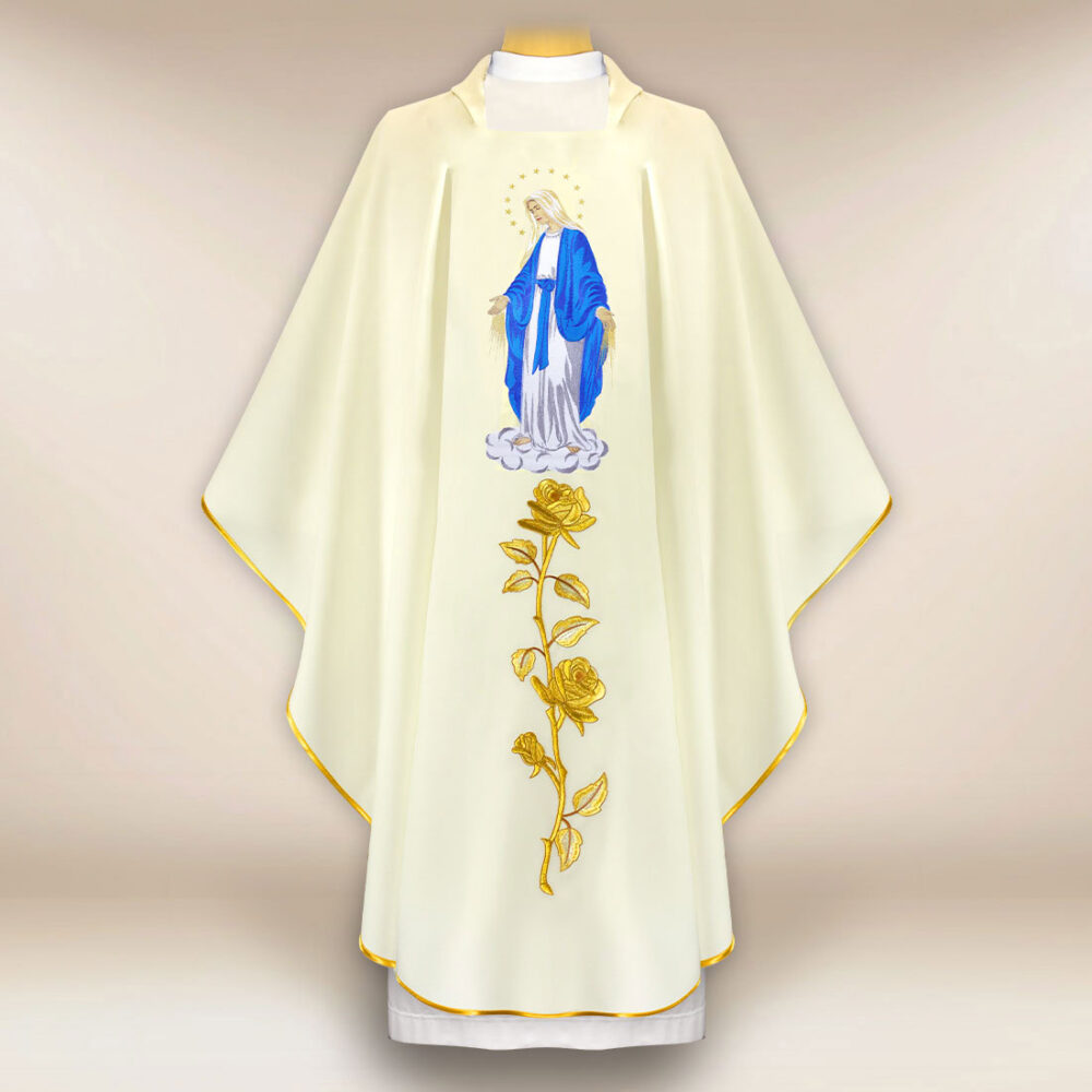 Casula bordada Mãe de Deus Imaculada