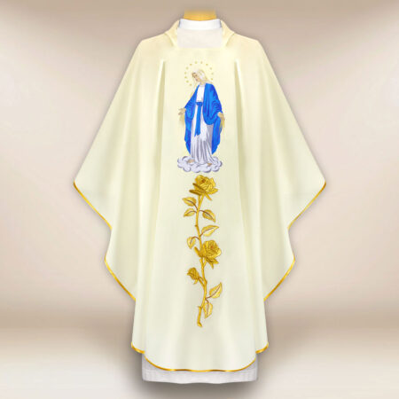 Casula bordada Mãe de Deus Imaculada