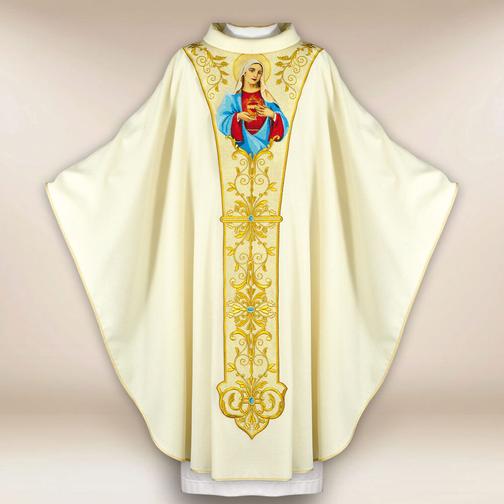 Casula bordada Coração de Maria