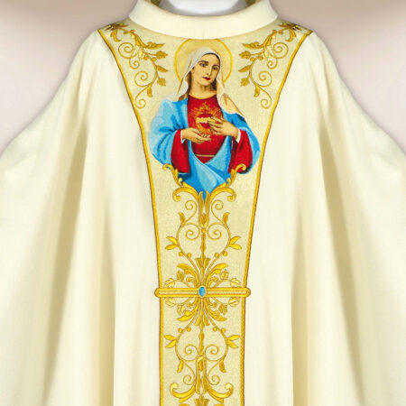 Casula bordada Coração de Maria