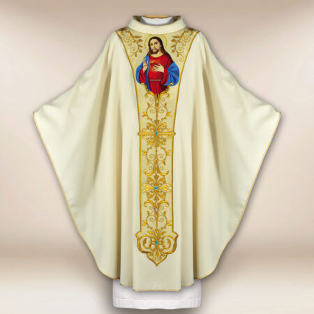 Casula bordada Coração de Jesus
