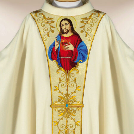 Casula bordada Coração de Jesus