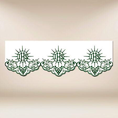 Tira de renda bordada verde