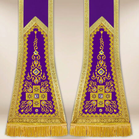 Estola bordada romana roxa
