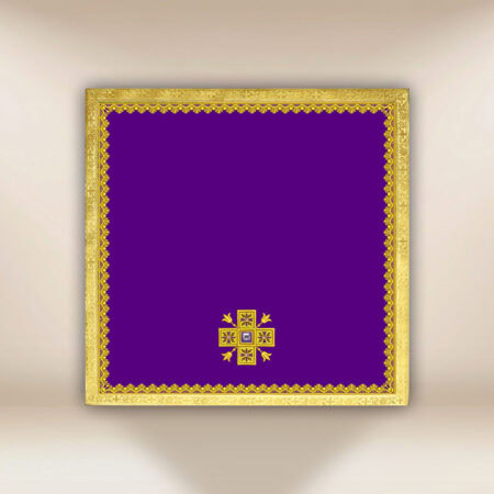 Véu para cálice roxo bordado