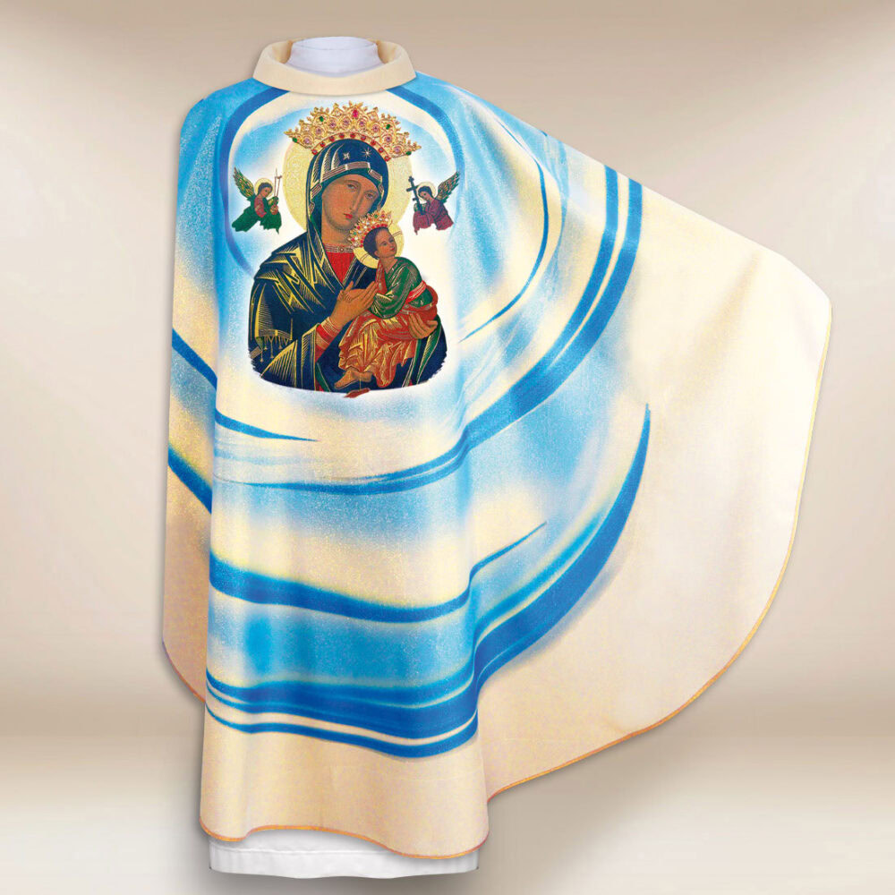 Casula com a imagem da Mãe de Deus da Perpétua Ajuda