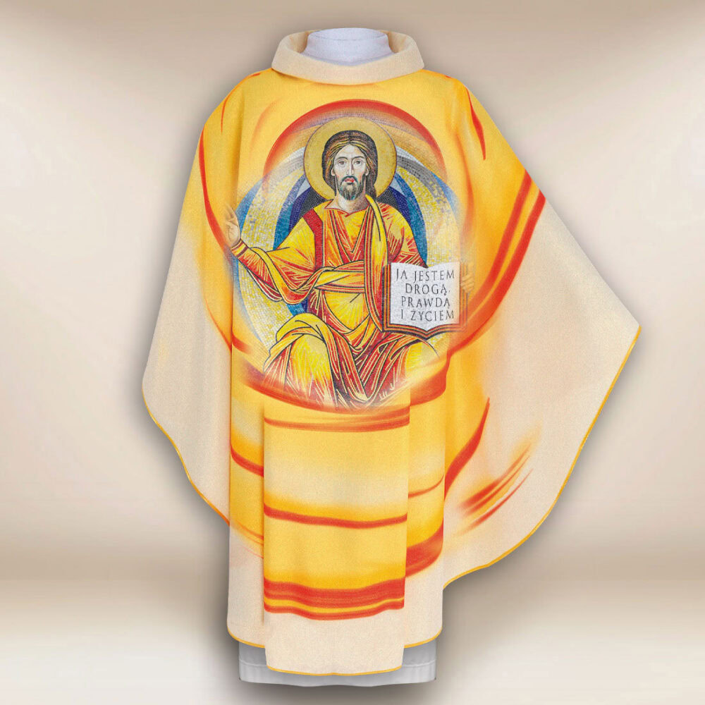 Casula com a imagem de Jesus Cristo