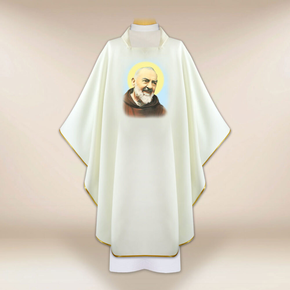 Casula com imagem de São Padre Pio
