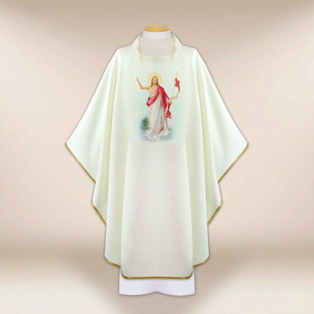 Casula com imagem Jesus Ressuscitado