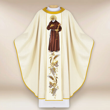 Casula bordada São Padre Pio