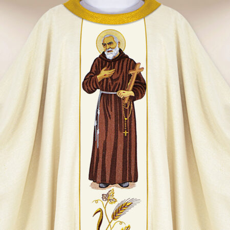 Casula bordada São Padre Pio
