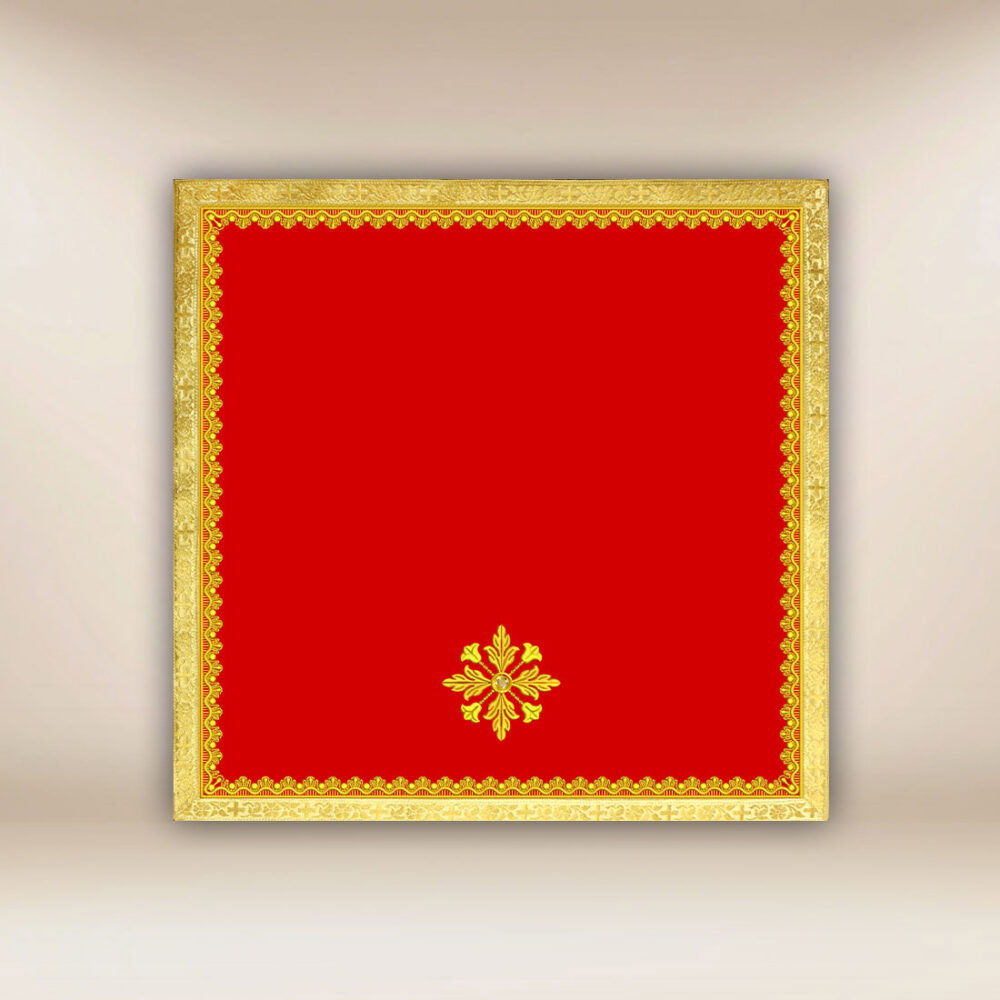 Véu para cálice vermelho bordado