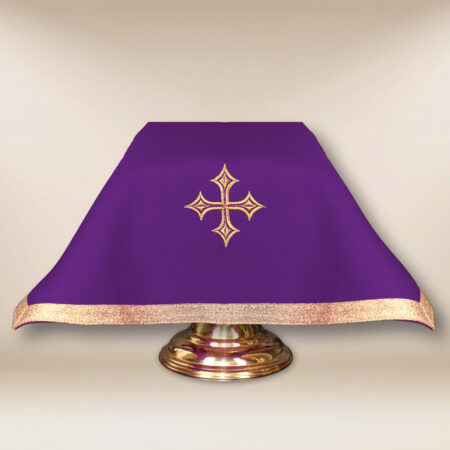 Véu para cálice litúrgico roxo 45×45cm