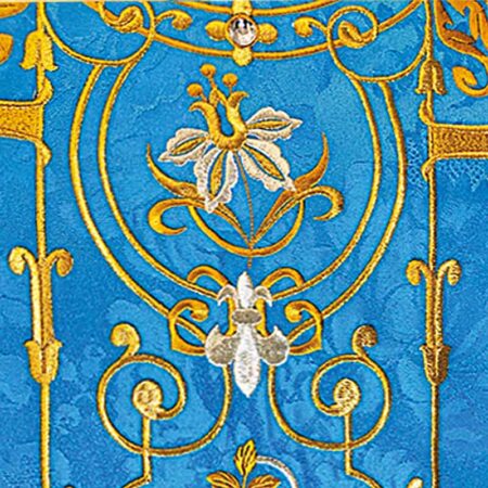 Casula bordada mariana azul