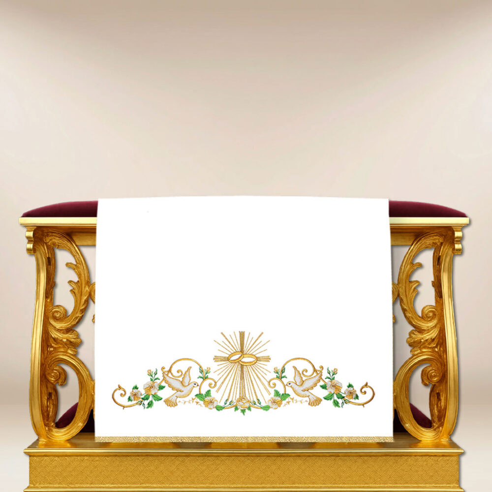 Cobertura Bordada para o Joelheiro de Casamento