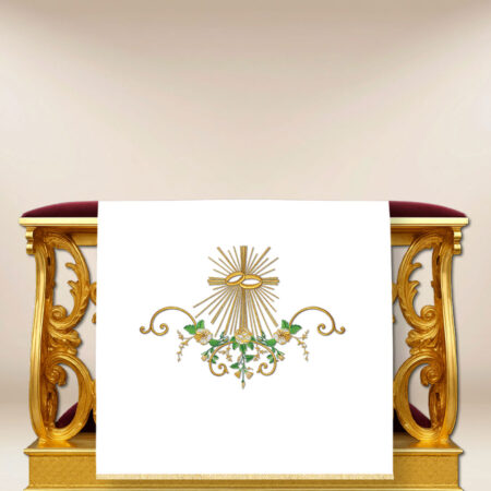 Cobertura Bordada para o Joelheiro de Casamento