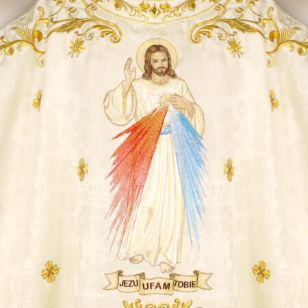 Casula bordada litúrgica Jesus Misericordioso