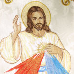 Casula bordada litúrgica Jesus Misericordioso