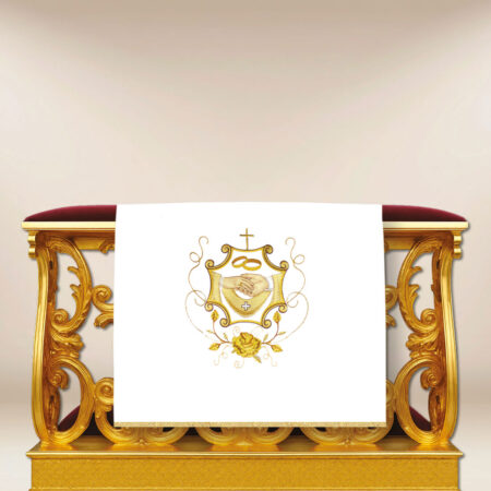 Cobertura para klęcznik de casamento bordada
