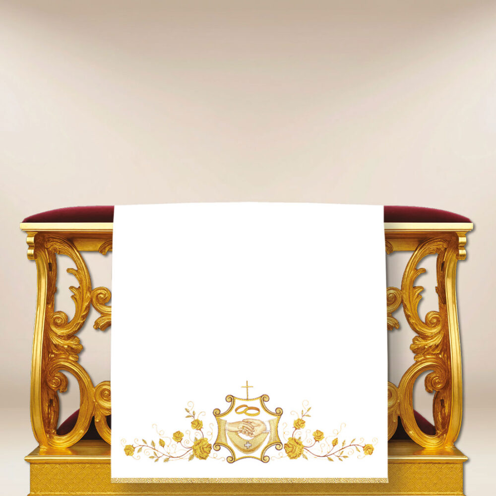 Cobertura para klęcznik de casamento bordada Cobertura para klęcznik de casamento bordada