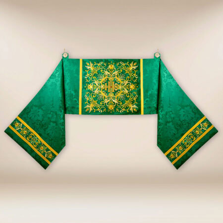 Véu Umeral Bordado Verde
