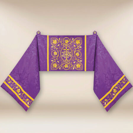 Véu Umeral Bordado Roxo