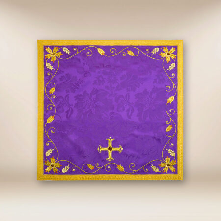 Véu para cálice roxo bordado