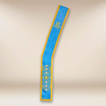 Estola bordada diaconal azul