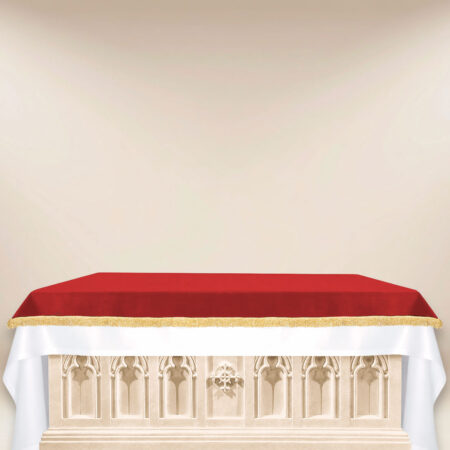 Cobertura de altar de veludo vermelho