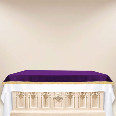 Cobertura de altar de veludo roxa