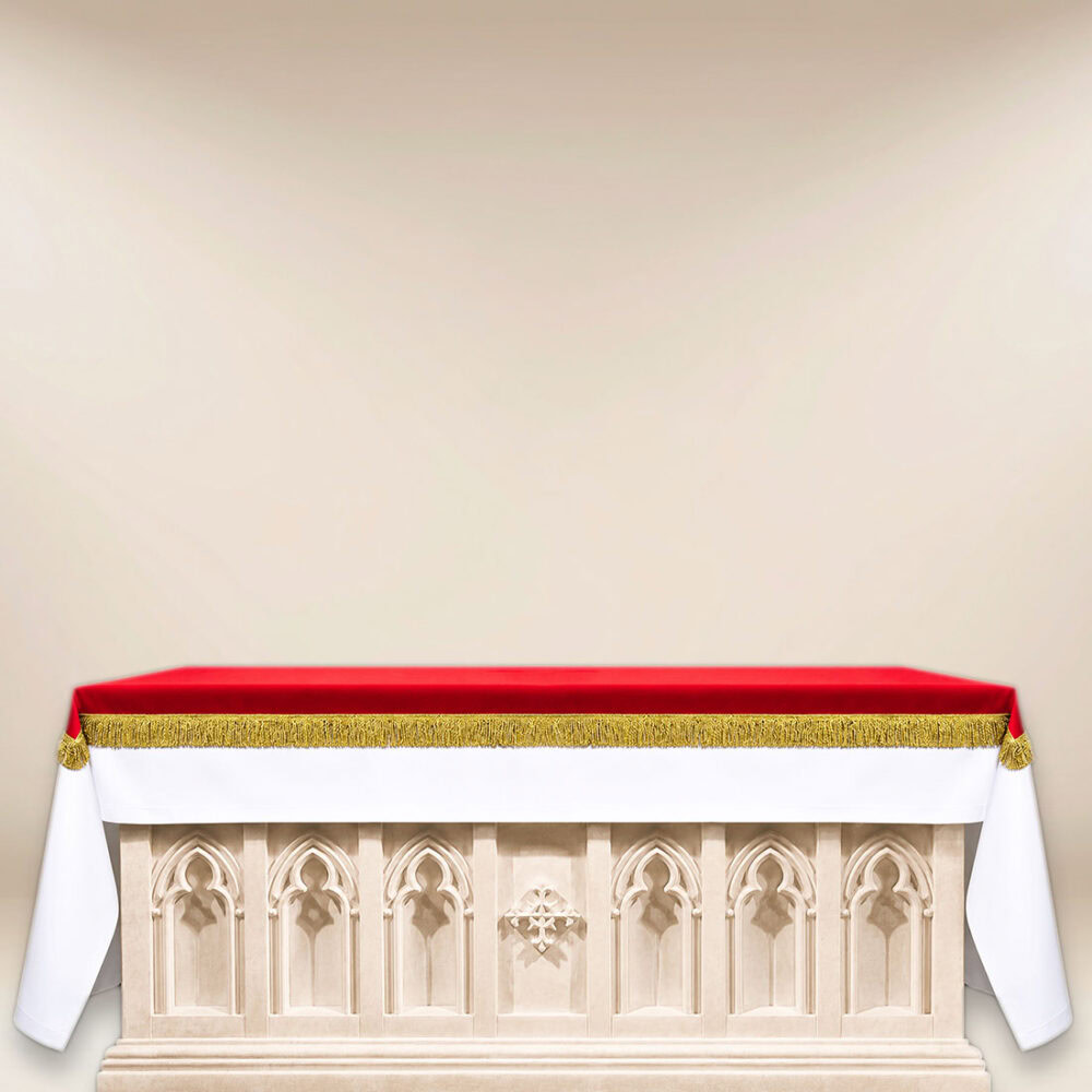 Cobertura de altar de elana vermelha