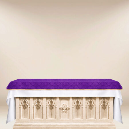 Cobertura de altar em jacquard roxa