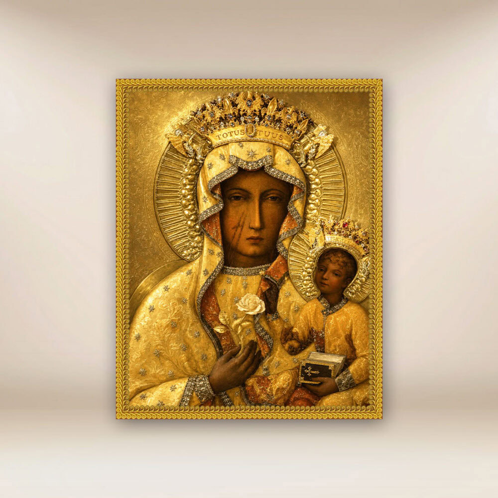 Imagem em Tecido Nossa Senhora Rainha da Polônia