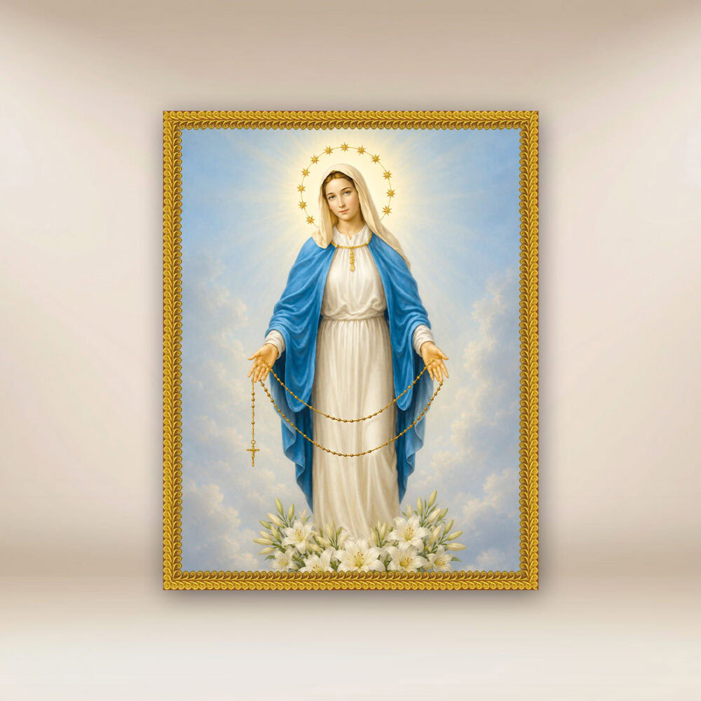 Imagem em Tecido Mãe de Deus do Rosário