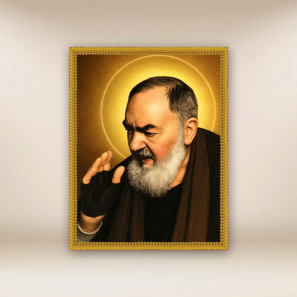 Imagem em tecido de São Pio