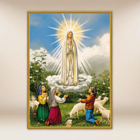 decoração litúrgica Mãe de Deus de Fátima