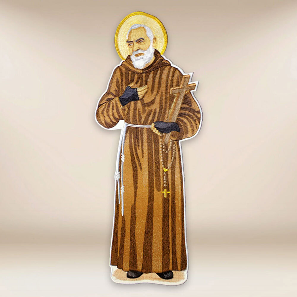 Aplicação bordada São Padre Pio
