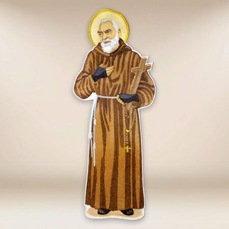 Aplicação bordada São Padre Pio