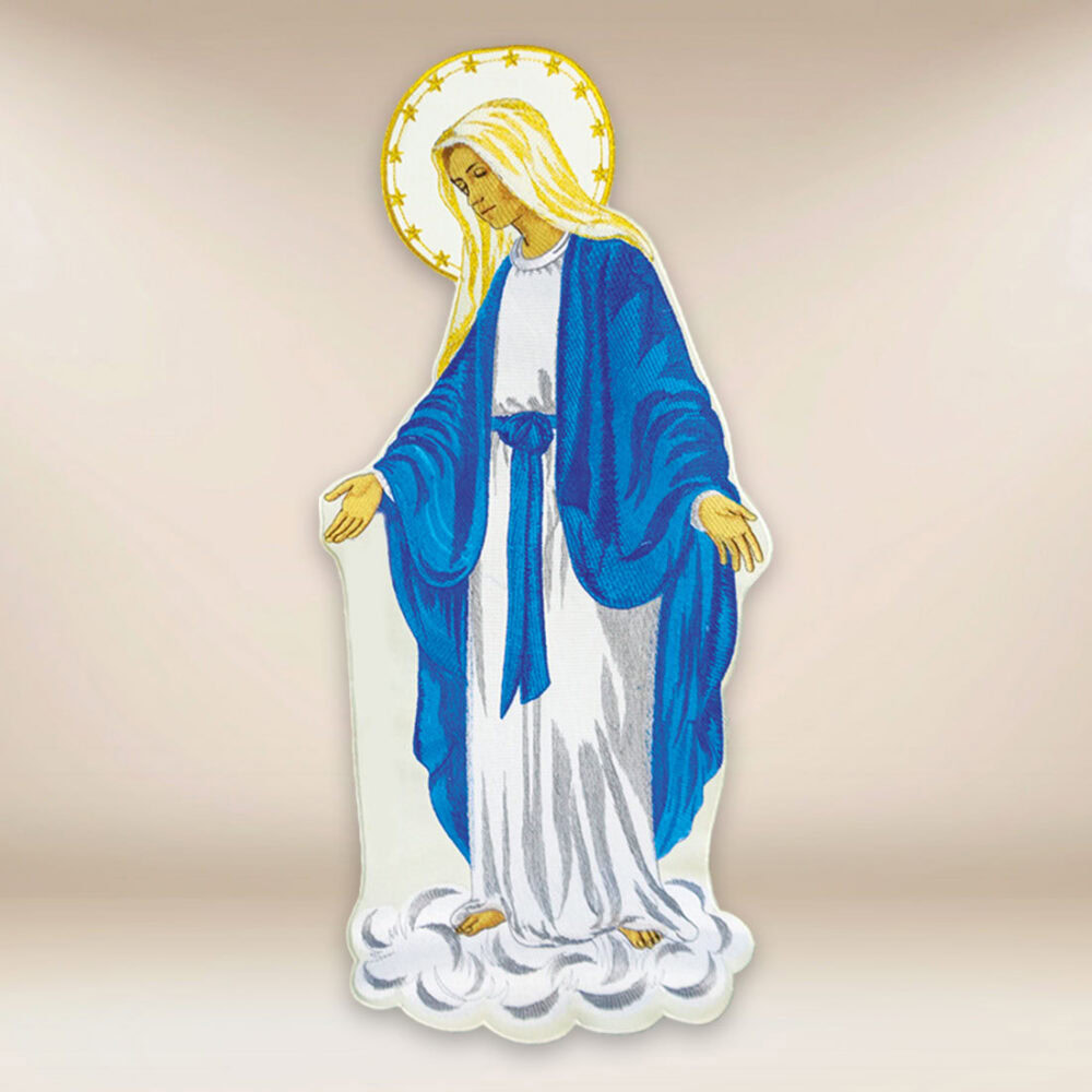 Aplicação bordada Mãe de Deus Imaculada