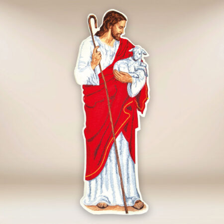 Aplicação bordada Jesus Bom Pastor